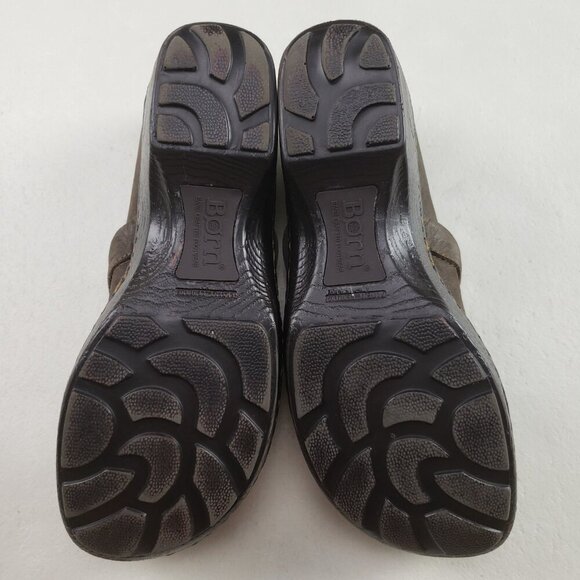 Born Toby Leather Clog Womens 9 Brown Slip On Comfort Heeled Casual Shoe - Picture 9 of 11